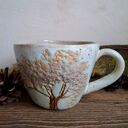 Duży kubek ceramiczny - Drzewo