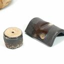 Ceramiczny komplet do serwowania sushi, dań i przekąsek - 3 misy z motywem liści + stojaki