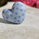 Niebieski pierścionek ceramiczny handmade - regulowany