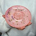Różowa pastelowa filiżanka ceramiczna 220 ml na kawę - handmade