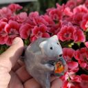 Ceramiczny szop pracz - ręcznie robiona figurka dekoracyjna