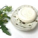 Ceramiczna mydelniczka ręcznie robiona "Rozlana kawa"