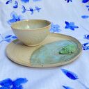 Ceramiczny zestaw do matchy i kawy - czarka z krokodylem