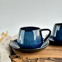 Zestaw dla dwojga - filiżanki ceramiczne beczułka 250 ml Nocne niebo