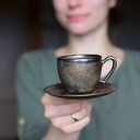 Filiżanka espresso Złota Rustykalna 75ml