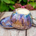 Filiżanka z Figurką Konia Gniady Opal do Kawy Kamionka 270 ml ღ art ...