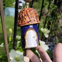 Domek dzwonek ceramiczny - niebieski dzwoneczek Wolna Chwila
