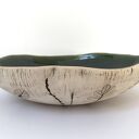 Artystyczna miska z roślinami - misa ceramiczna do dekoracji i drobiazgów