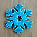 Podstawka pod gorące naczynie śnieżynka - ceramiczna podkładka 13,5 cm