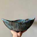 Misa ceramiczna Deep Lines - ręcznie robiona miska na owoce, sałatki i dekoracje