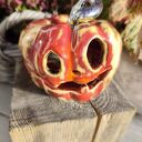 Dynia ceramiczna halloweenowa - ręcznie robiony lampion do domu