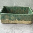 Prostokątna umywalka ceramiczna z koronką