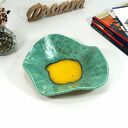 Turkusowa misa dekoracyjna na owoce i drobiazgi - styl boho (Fingers Art)