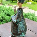 Miedziany Pierrot - ręcznie robiona rzeźba ceramiczna 28 cm