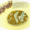 Mydelniczka ceramiczna "Słoneczny dzień" - ręcznie robiona z odpływem