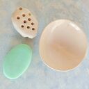 Minimalistyczna ceramiczna mydelniczka handmade z tacką