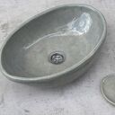 Szara nakrapiana umywalka ceramiczna ręcznie robiona