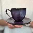 Filiżanka ceramiczna 220 ml Zorza na kawę w różowo-fioletowej odsłonie