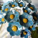 NIEZAPOMINAJKA - duży kwiatek ceramiczny 1 szt