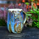 Handmade kubek ceramiczny z koniem| duży | opal | 400 ml