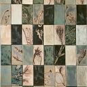 Zestaw płytek Secret Garden 25 - ceramiczny dekor ścienny z roślinami