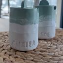 Ceramiczne ręcznie robione pojemniki na sól i cukier do kuchni