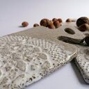 Koronkowe deseczki do krojenia z gliny szamotowej - rękodzieło Eva Art
