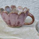 Ręcznie robiona różowa filiżanka ceramiczna - ok. 30 ml