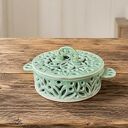 Ceramiczna podstawka na spiralę na komary - turkusowy połysk