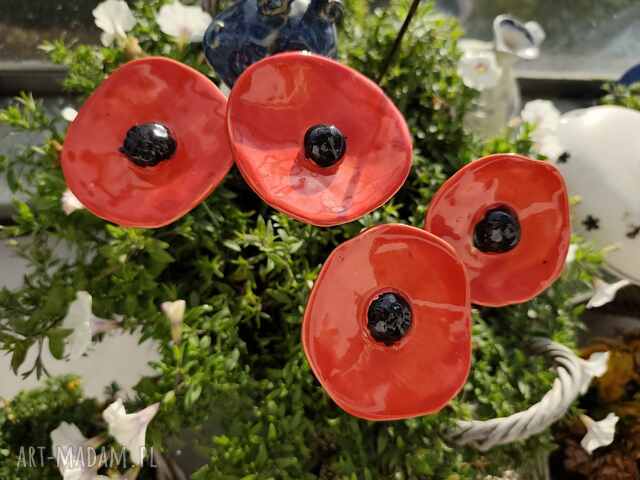 kwiat ceramiczny 4 szt