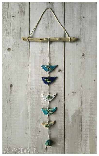 Kompozycja na drewnie z ptaszkami