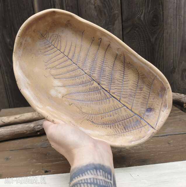 Ceramiczna patera liść paproci ( c876)
