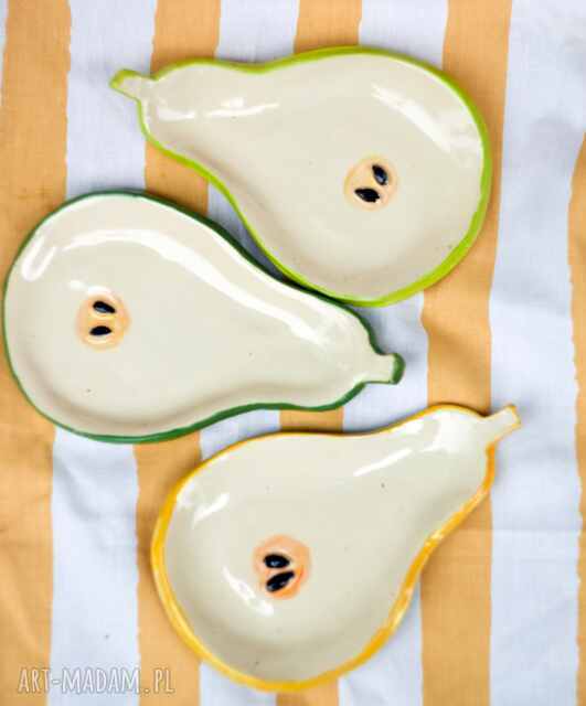 Zestaw 3 talerzyków w kształcie gruszki