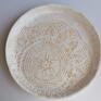 dekoracja ceramika koronka koronkowy talerz - taca