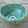 ceramika Lukas Green urokliwe rękodzieło dekoracyjna ozdobna umywalka handmade