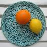 Ceramika Ana turkusowa patera ceramiczna dekoracyjny talerz