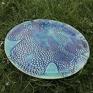 dekoracyjny talerz turkusowe fantazyjny rękodzieło ceramika artystyczna