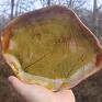 liście las ceramika talerzyk ceramiczny
