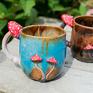 grzybki handmade kubek z | jesienne zbiory | 580 ceramika z muchomorem