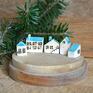 5 x miniaturki domki ceramiczne domek
