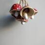 upominek Zestaw sześciu dzwoneczków ceramicznych №1 - Handmade ceramika ozdoby świąteczne