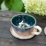 figurka ślimaka ceramika filiżanka do herbaty z | do kawy | w z ślimakiem