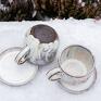 ceramika na prezent handmade ceramiczna z listkiem| miód wanilia filiżanka do kawy