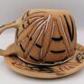 Eva Art filiżanka do kawy komplet "liście w rudości" 4 ceramika rękodzieło