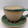 filiżanka do kawy ceramika użytkowa mini komplet "mandala w turkusie"