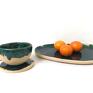 ceramika: Zestaw 3 elementowy dla singla filiżanka ze spodkiem i talerz handmade