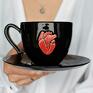 filiżanki dla pary ceramika ceramiczne z sercem na walentynki do kawy