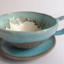 do kawy komplet "nie tylko dla kawoszy ;)" ceramika użytkowa filiżanki ręcznie wykonan