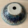 Ceramystiq studio ceramika użytkowa okrągła niebieska umywalk. Szkliwiona różnymi szkliwami. Odporna wyposażenie łazienki umywalka handmade