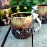 brązowe ceramika grzybek handmade z grzybkami | jesienne zbiory | ok 500 leśny kubek